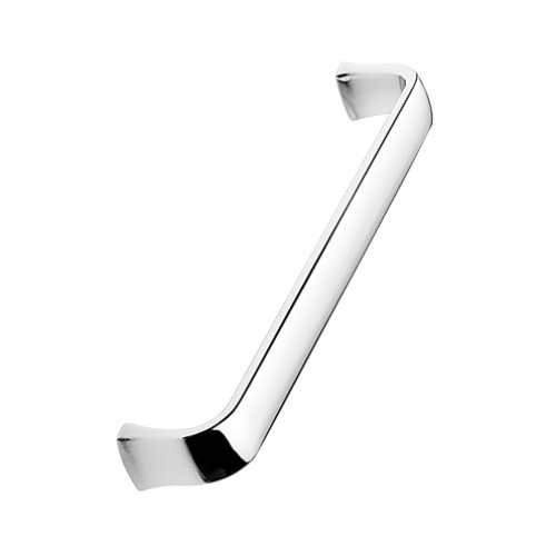 Kitchen Handles - Rounded D-Handle, 160mm, Bright Chrome