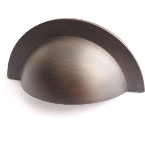 Kitchen Handles - Round Cup, 64mm, American Copper
