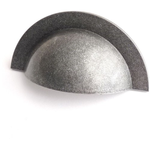 Kitchen Handles - Round Cup, 64mm, Pewter