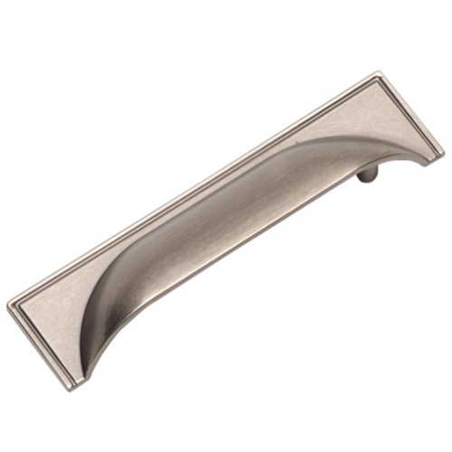 Kitchen Handles - Cup With Backplate, 96mm, Pewter
