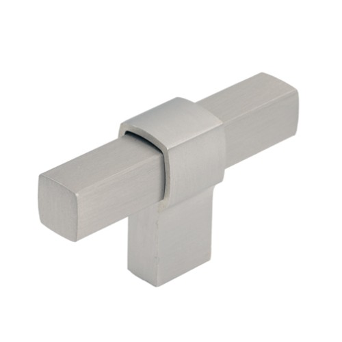 Kitchen Handles - Square T-Bar, 60mm, Brushed Nickel