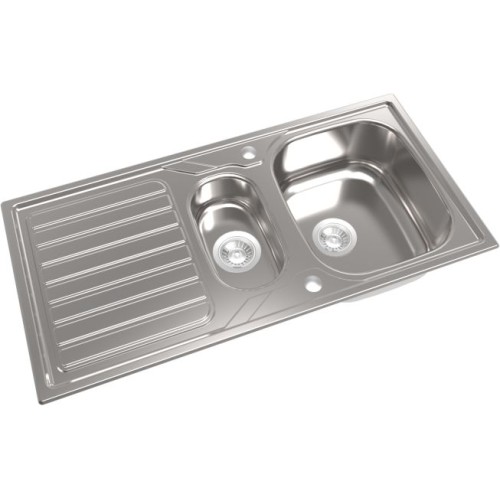 The 1810 Company - Veloreduo 1 1/2 Bowl Sink 100I