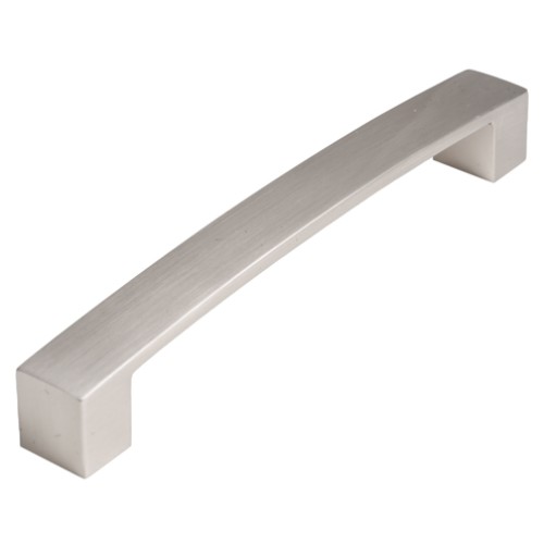 Kitchen Handles - Block D-Handle, 160mm, Brushed Nickel