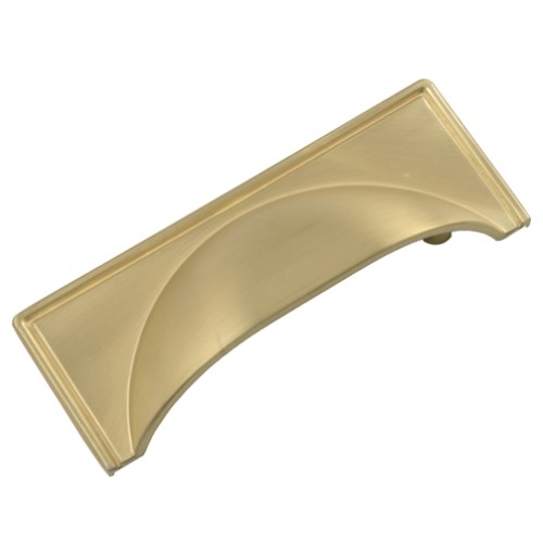 Kitchen Handles - Cup With Backplate, 64mm, Brass