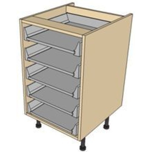 Kitchen Units - 1000mm Five Antaro Drawer Base Unit - 5 x 140mm Drawers