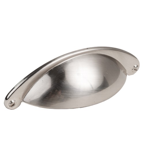 Kitchen Handles - Round Cup, 64mm, Brushed Nickel