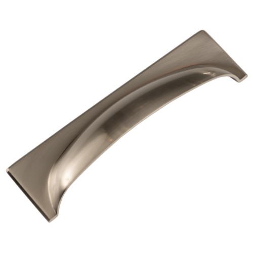 Kitchen Handles - Square Cup, 96mm, Brushed Satin Nickel