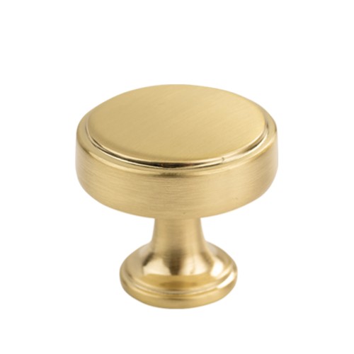 Kitchen Handles - Round Knob, 40mm, Brushed Satin Brass