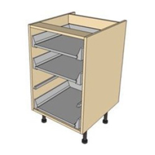Kitchen Units - 720mmx1100mmx560mm Three Drawer Legrabox Base Cabinet