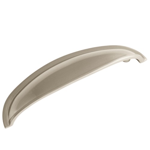 Kitchen Handles - Round Cup Handle, 96mm, Brushed Nickel