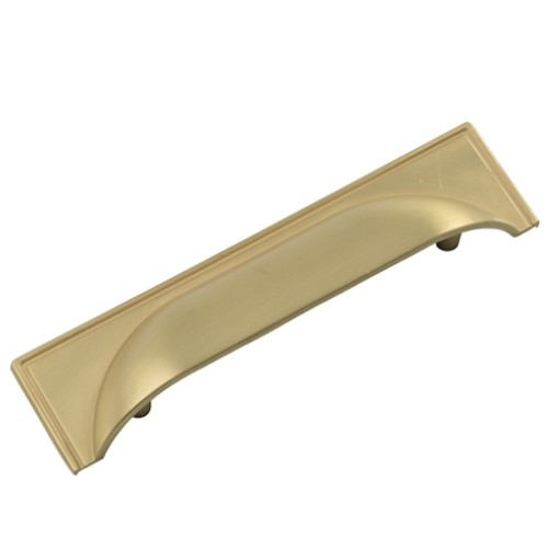Kitchen Handles - Cup With Backplate, 96mm, Brass