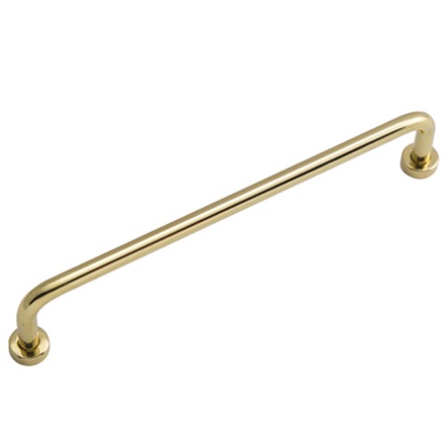 Kitchen Handles - Stepped D-Handle, 160mm, Polished Brass