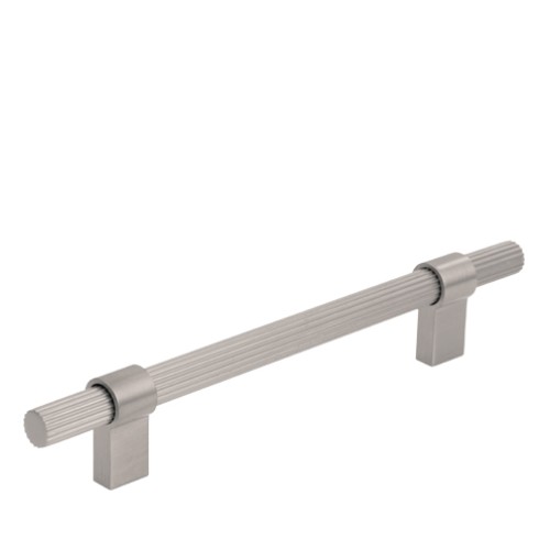 Kitchen Handles - Fluted Bar Handle, 160mm, Brushed Nickel