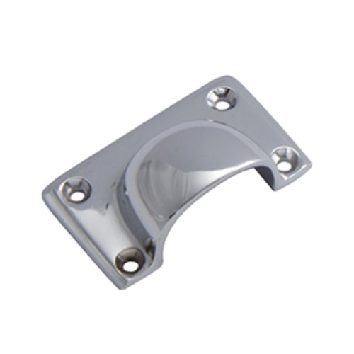 Kitchen Handles - Square Cup Handle, 49mm, Polished Nickel