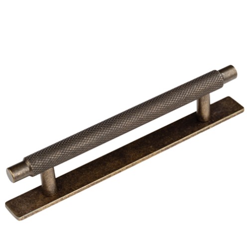 Kitchen Handles - Backplate Bar Handle 192mm Antique Brass