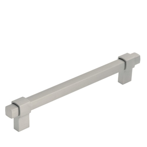 Kitchen Handles - Square Bar Handle, 160mm, Brushed Nickel