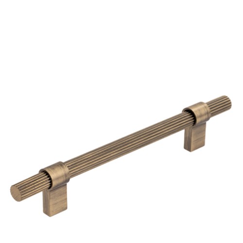 Kitchen Handles - Fluted Bar, 160mm, Antique Brushed Brass