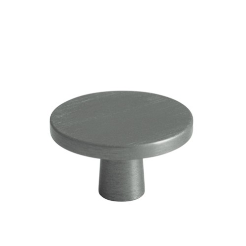 Kitchen Handles - Round Flat Knob, 42mm Brushed Anthracite
