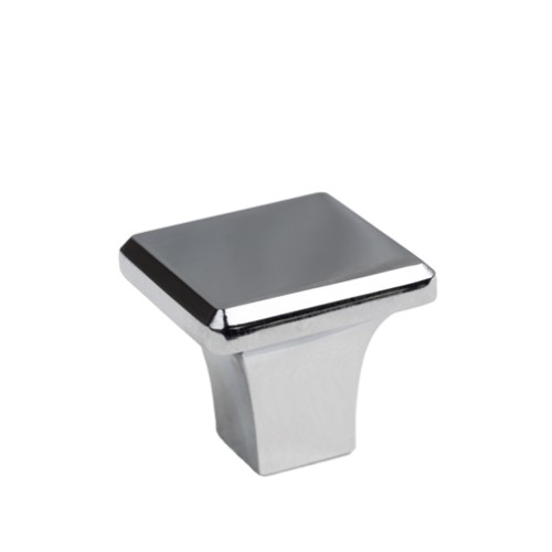 Kitchen Handles - Square Knob, 32mm Diameter, Chrome