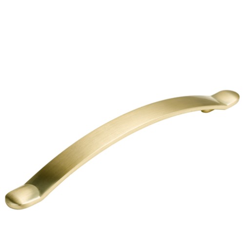 Kitchen Handles - Bow Handle, 160mm, Brushed Satin Brass