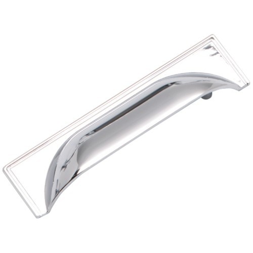 Kitchen Handles - Cup With Backplate, 96mm, Chrome