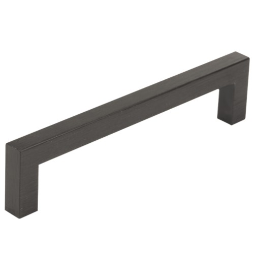 Kitchen Handles - Square D-Handle 128mm Brushed Matt Black