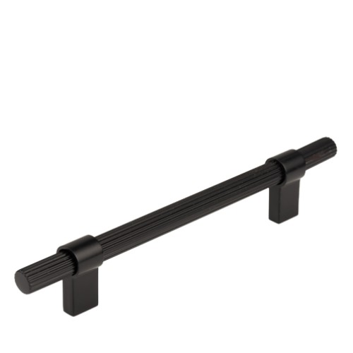 Kitchen Handles - Fluted Bar Handle, 160mm, Matte Black
